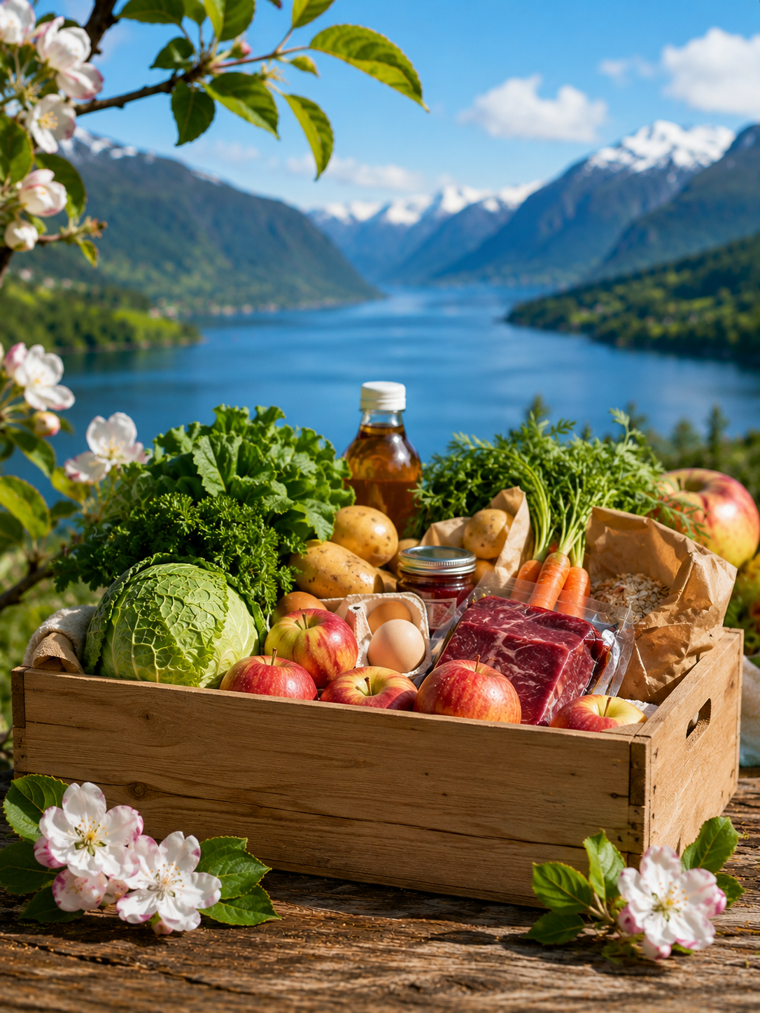 Fjordakasse med tre middagar